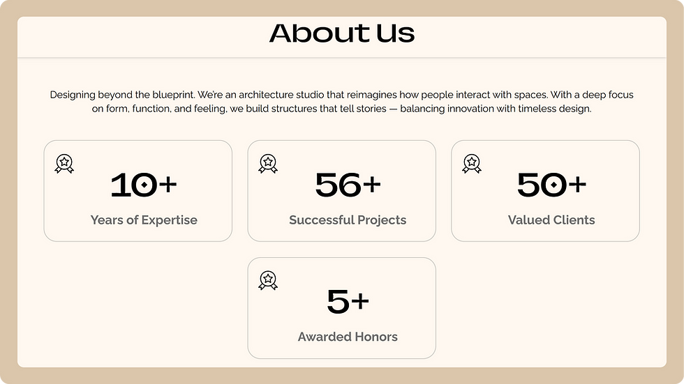 Architecture Agency Template, wix studio template, About page