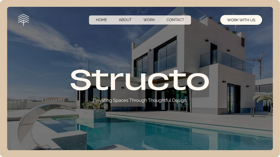 Architecture Agency Template, wix studio template, Home page