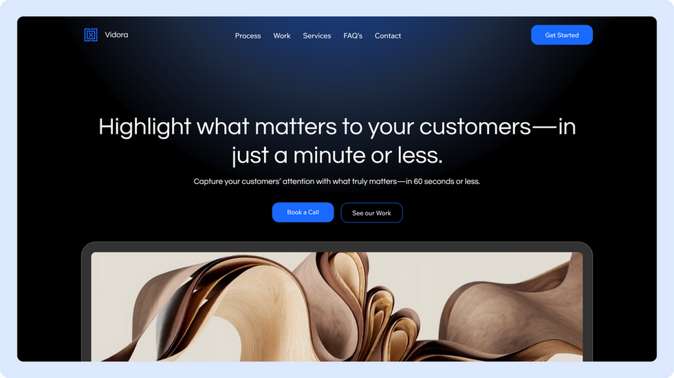 Video Solutions Template, wix studio template, Home page