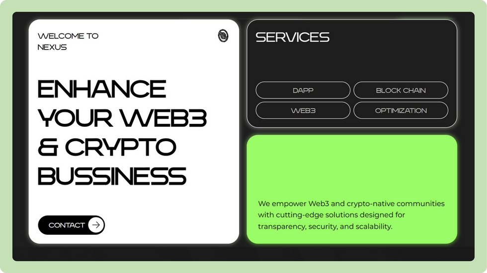 Blockchain Solutions Template, wix studio template, Service page