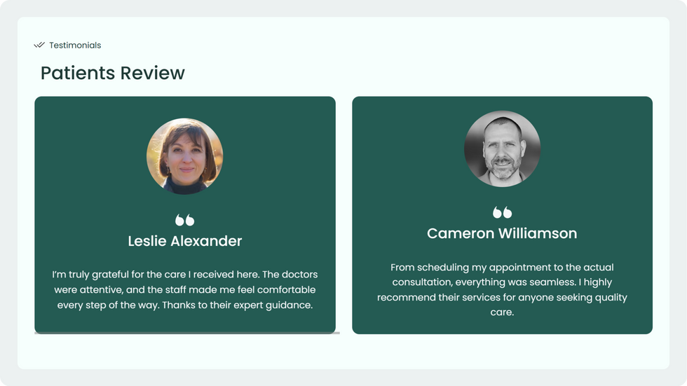Medical Clinic Template, wix studio template, Doctors Details page