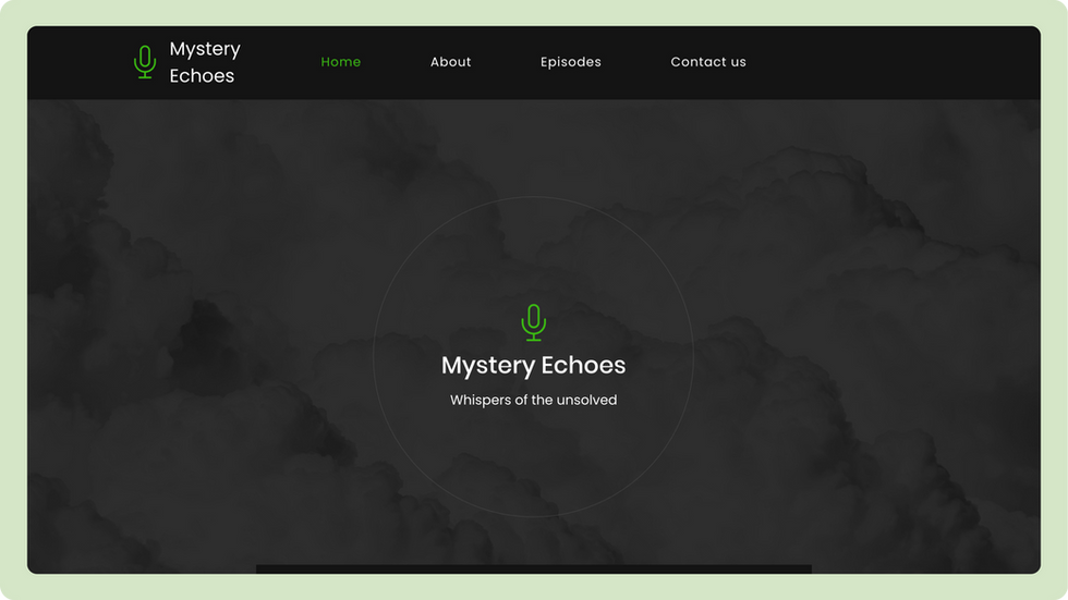 Podcast Template, wix studio template, Home page
