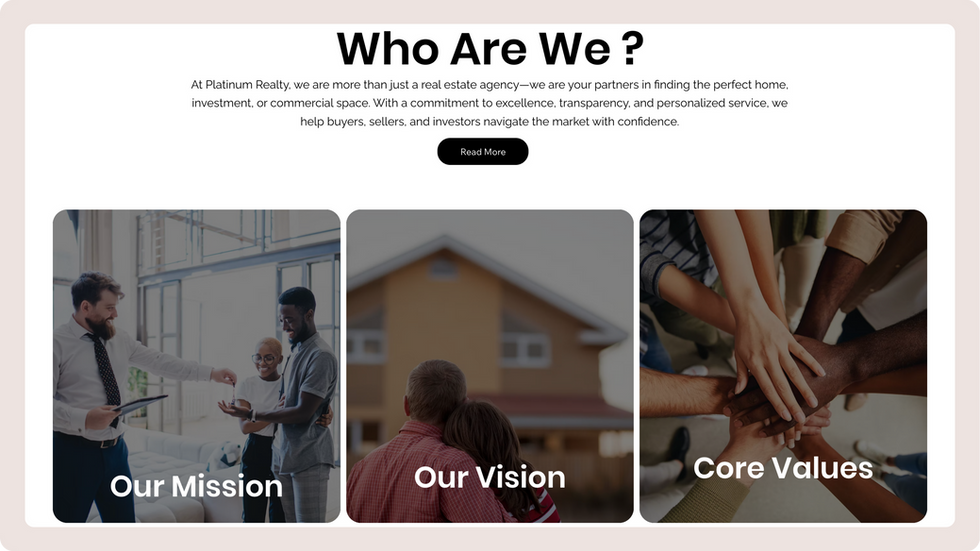 Real Estate Template, wix studio template, About page