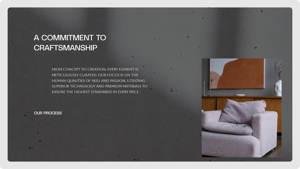 Interior Studio Template, wix studio template, Our Process page