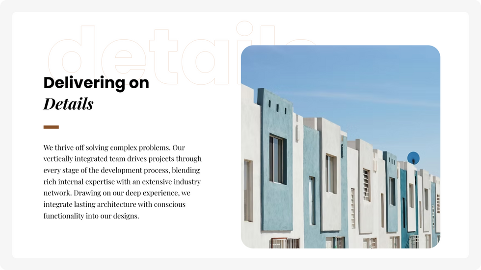 Architecture Studio Template, wix studio template, Details page