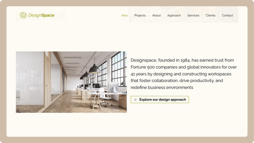 Interior Design Studio Template, wix studio template, Home page