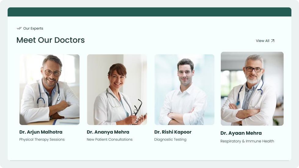 Medical Clinic Template, wix studio template, Homepage