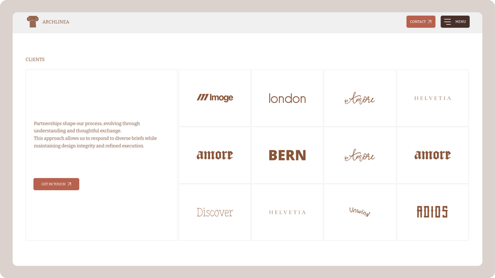 Architecture Studio Template, wix studio template, Clients page