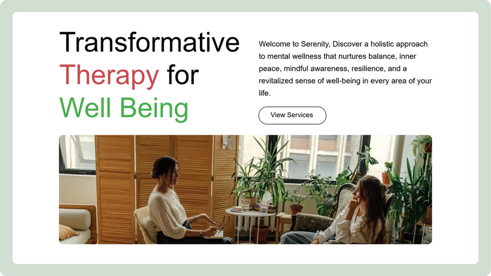 Therapist Template, wix studio template, About page