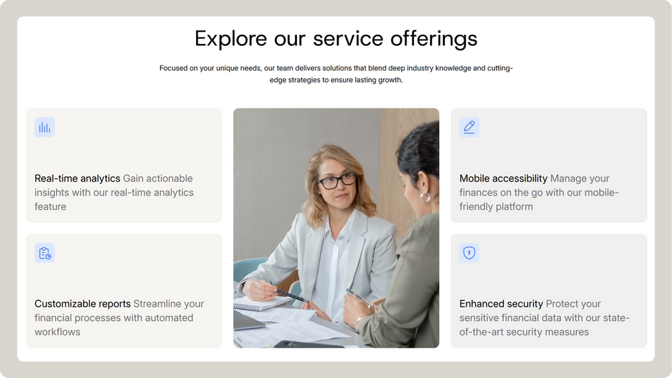 Business Startup Template, wix studio template, About page