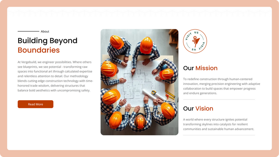 Construction Template, wix studio template, About page