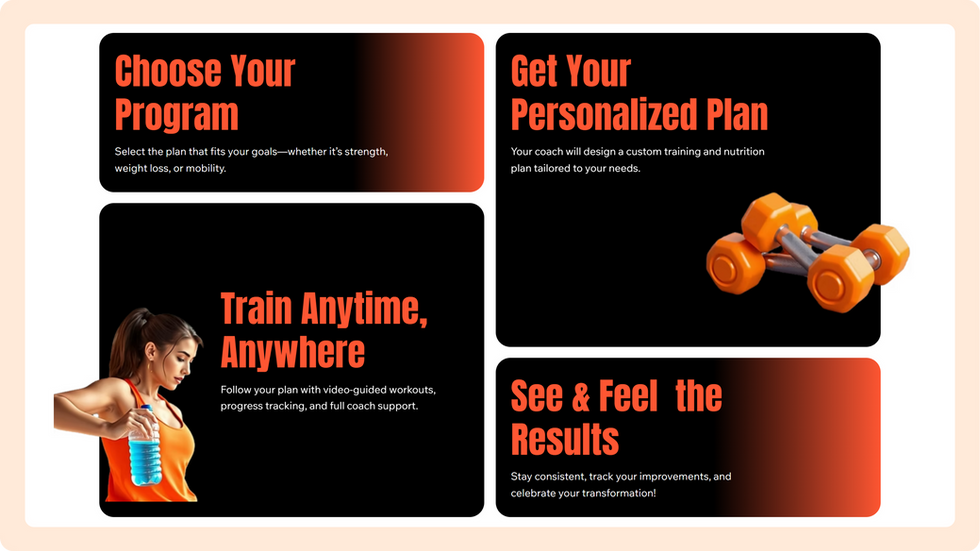 Fitness Coaching Template, wix studio template, About page