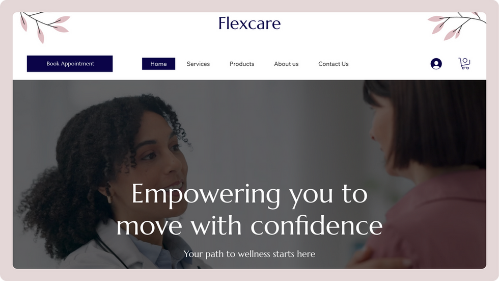 Physiotherapy Template, wix studio template, Home page