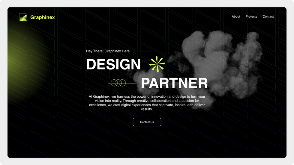Graphic Design Agency Template, wix studio template, Home page
