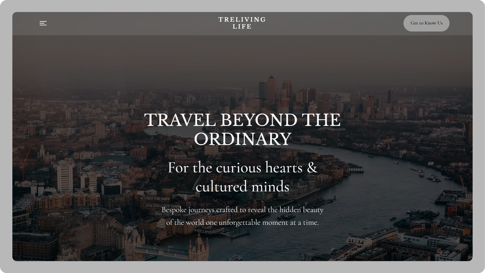 Travel Agency Template, wix studio template, Home page