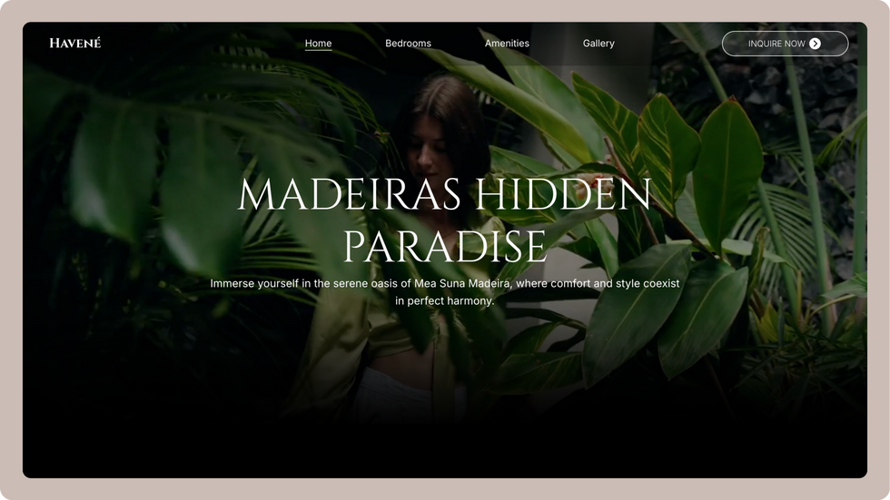 Luxury Hotel Template, wix studio template, Home page
