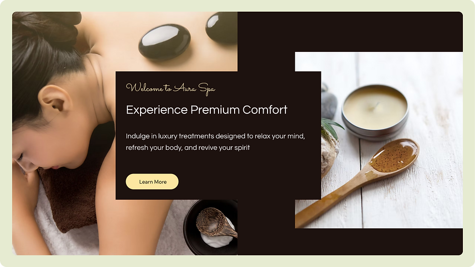 Wellness Spa Template, wix studio template, About page
