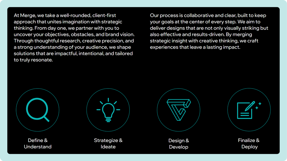 Creative Studio Template, wix studio template, Services page