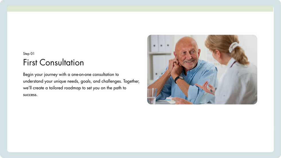 Wellness Center Template, wix studio template, Process page