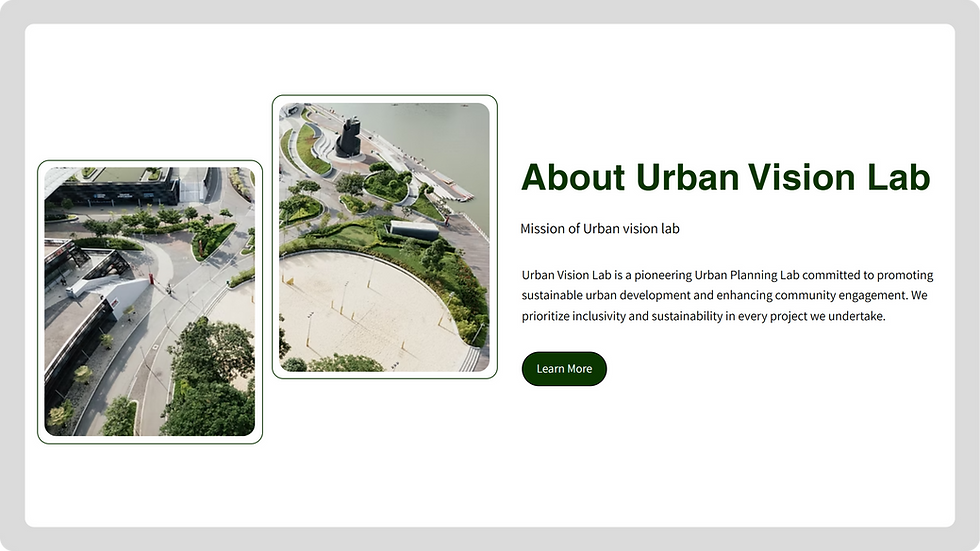 Sustainable Construction Template, wix studio template, About page