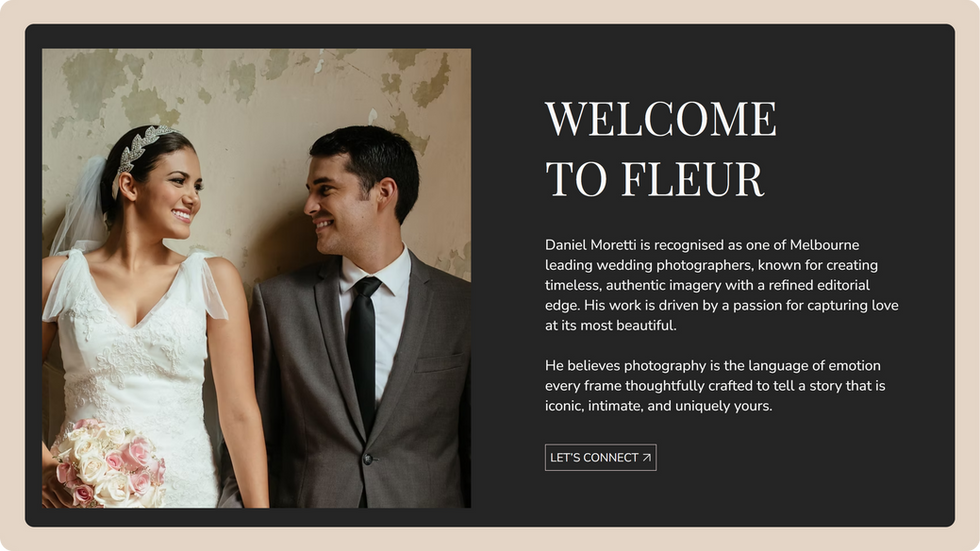 Photography Studio Template, wix studio template, About page