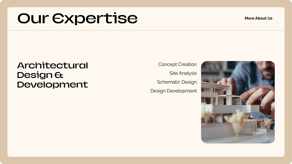 Architecture Agency Template, wix studio template, our Expertise page