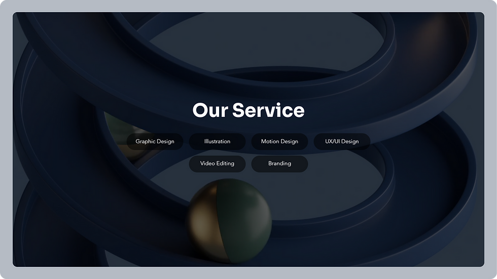 Design Studio Template, wix studio template, Services page