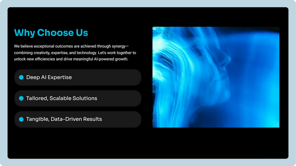 AI Agency Template, wix studio template, Features page