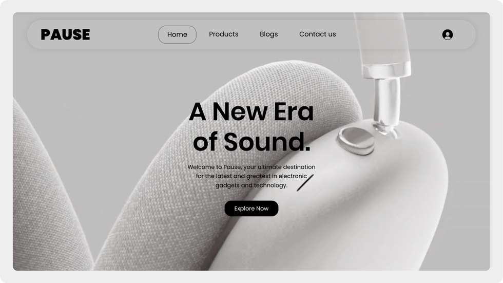 Headphone Store template, wix studio template, home page