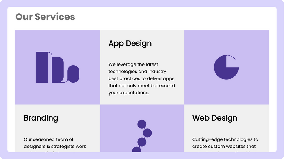 Creative Service template, wix studio template, Anout us page
