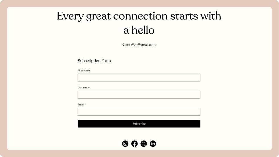 Web Design Agency Template, wix studio template, Contact page