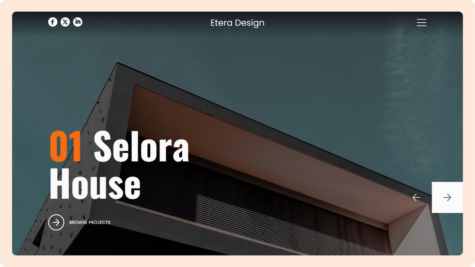 Architecture Studio Template, wix studio template, Home page
