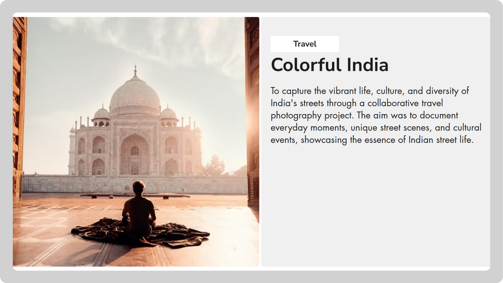 Creative Portfolio Template, wix studio template, Projects page