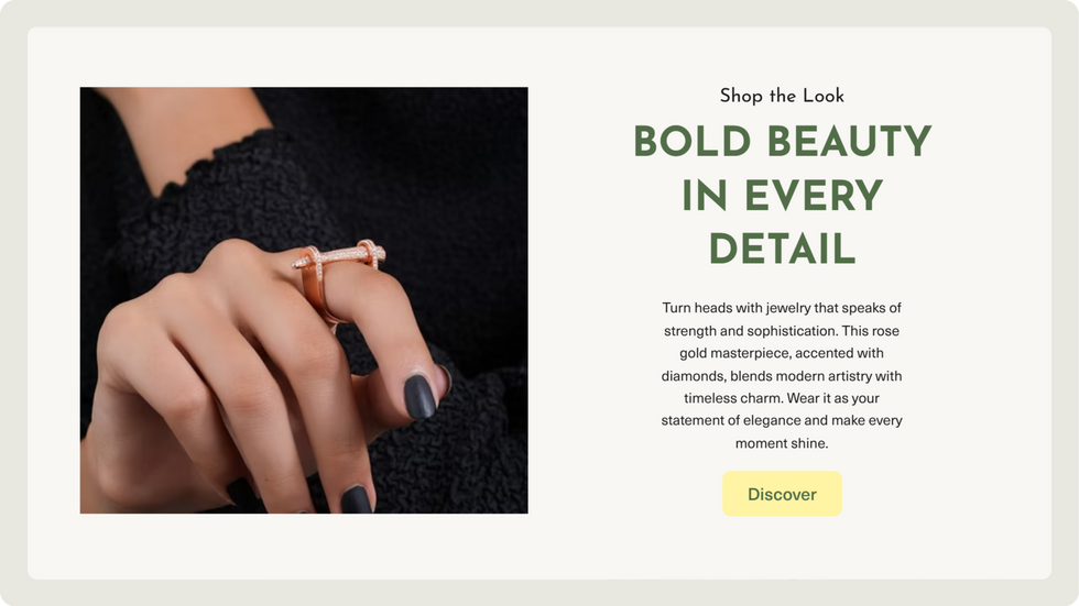 Jwellery Store Template, wix studio template, Products page