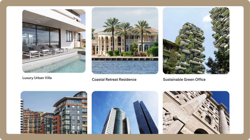 Architecture Firm Template, wix studio template, Projects page