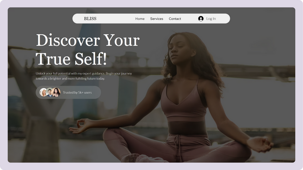 Life Coach Template, wix studio template, Services page