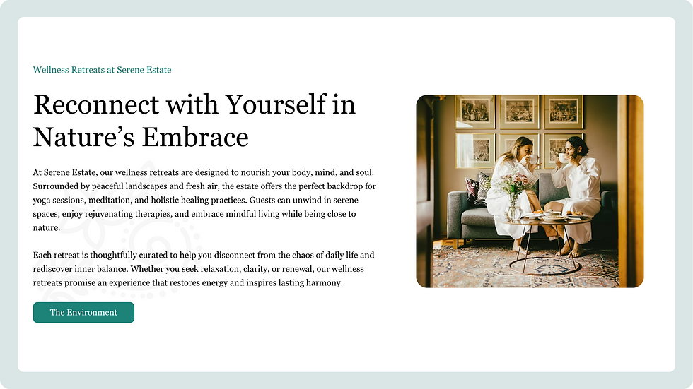 Luxury Stay Template, wix studio template, About page