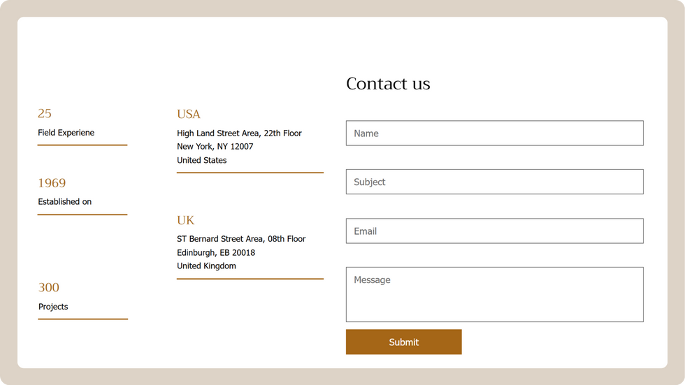 Marketing Agency Template, wix studio template, Contact page
