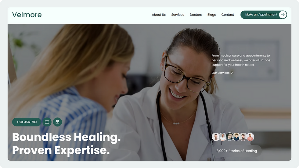 Medical Clinic Template, wix studio template, What we Offer page