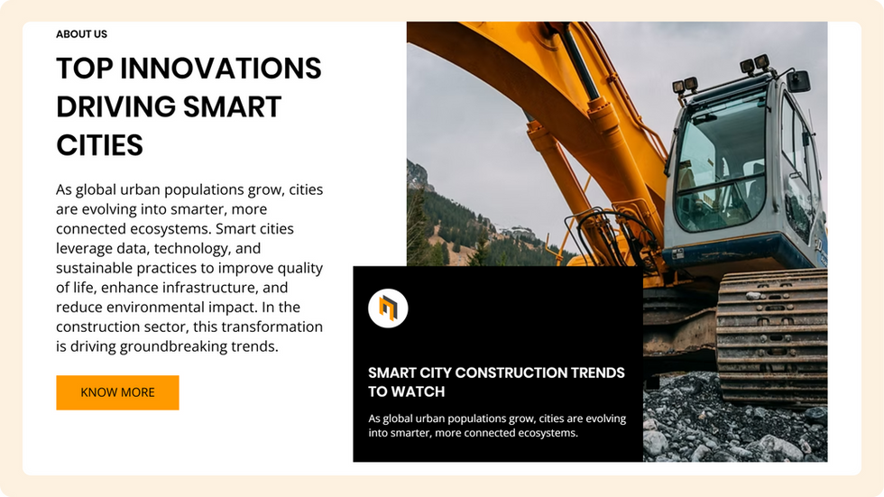 Construction Company Template, wix studio template, About page