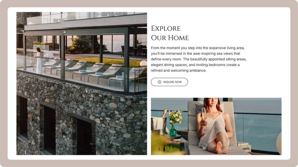 Luxury Hotel Template, wix studio template, About page