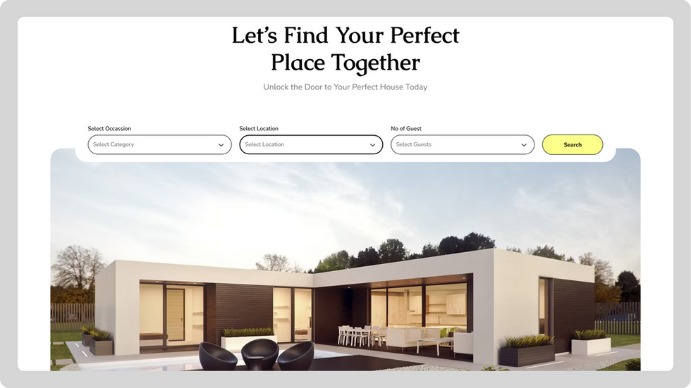 Property Listing Firm Template, wix studio template, Home page