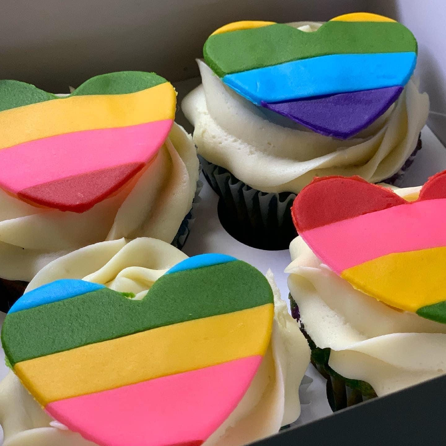 Heart Pride Cupcakes 