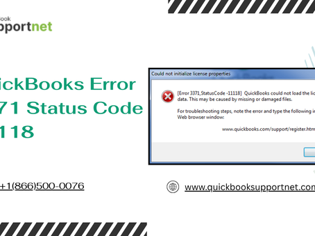 QuickBooks Error 3371 Status Code 11118