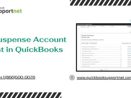 Suspense Account list in QuickBooks