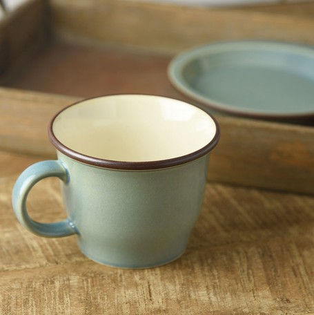 Thumbnail: Board Mug Soup Cup in Smoky Green at HAO!WAN! - Japanese ceramic cup or mug