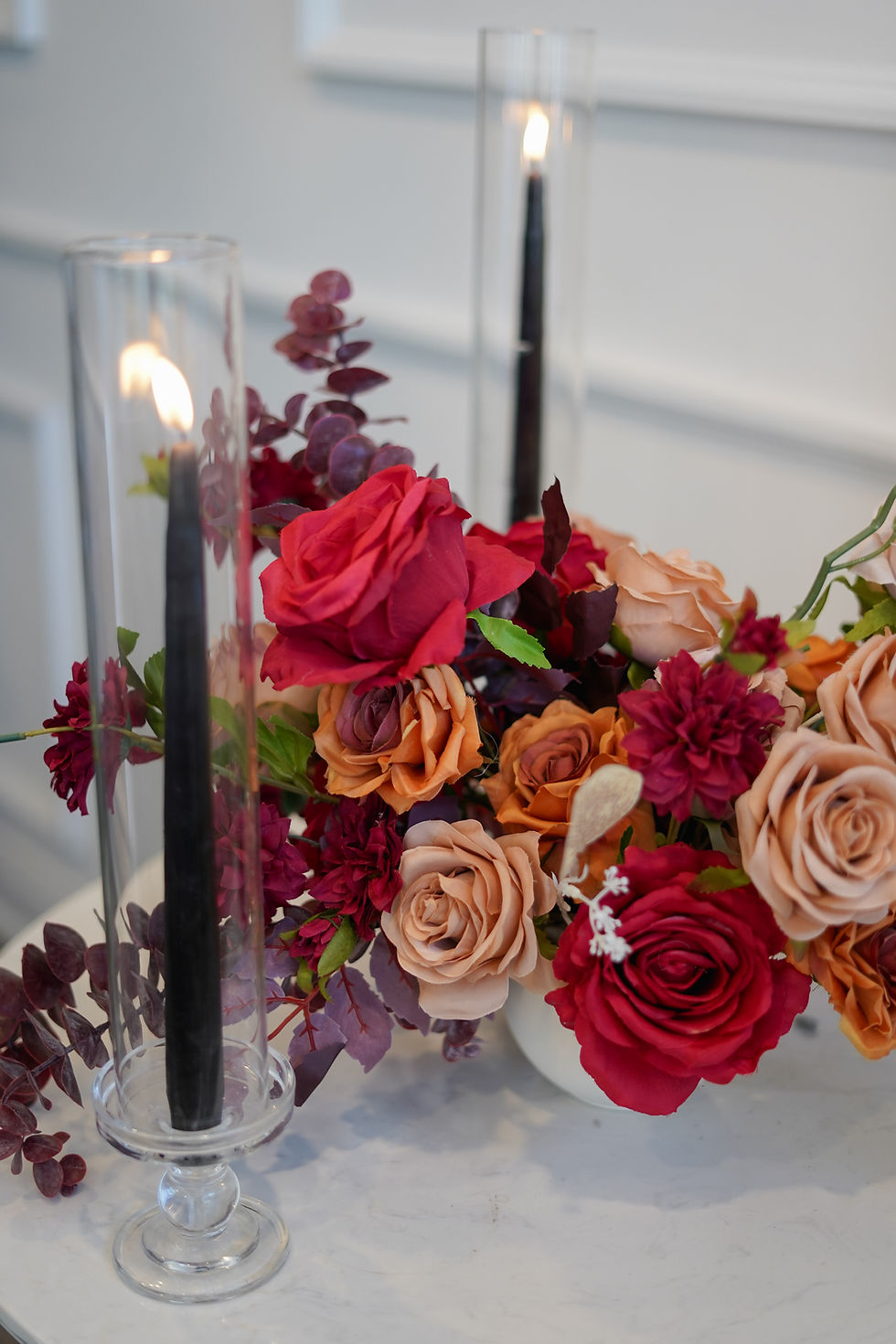 Thumbnail: Red & Nude Centerpieces