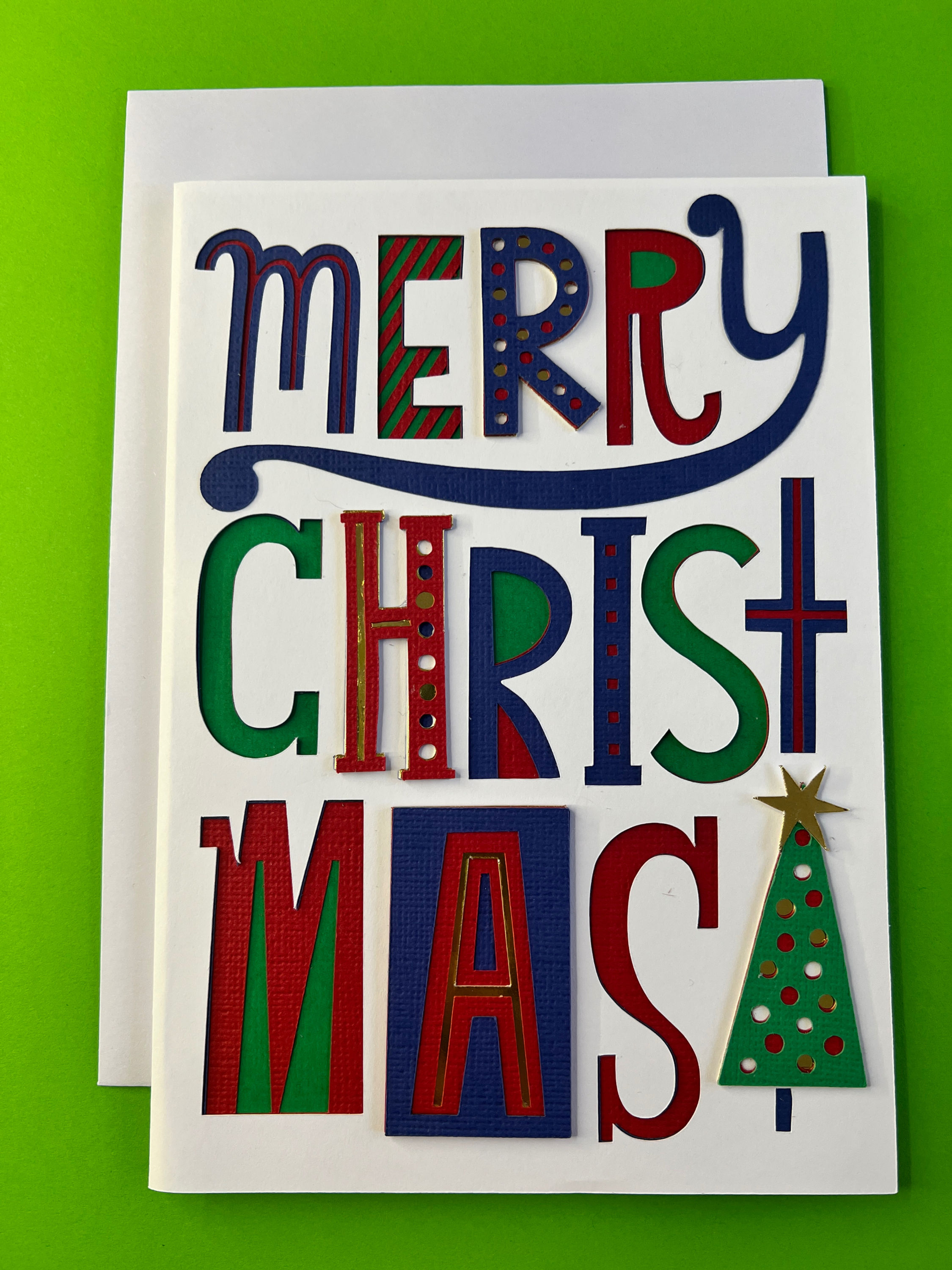Merry Christmas Cutout Card
