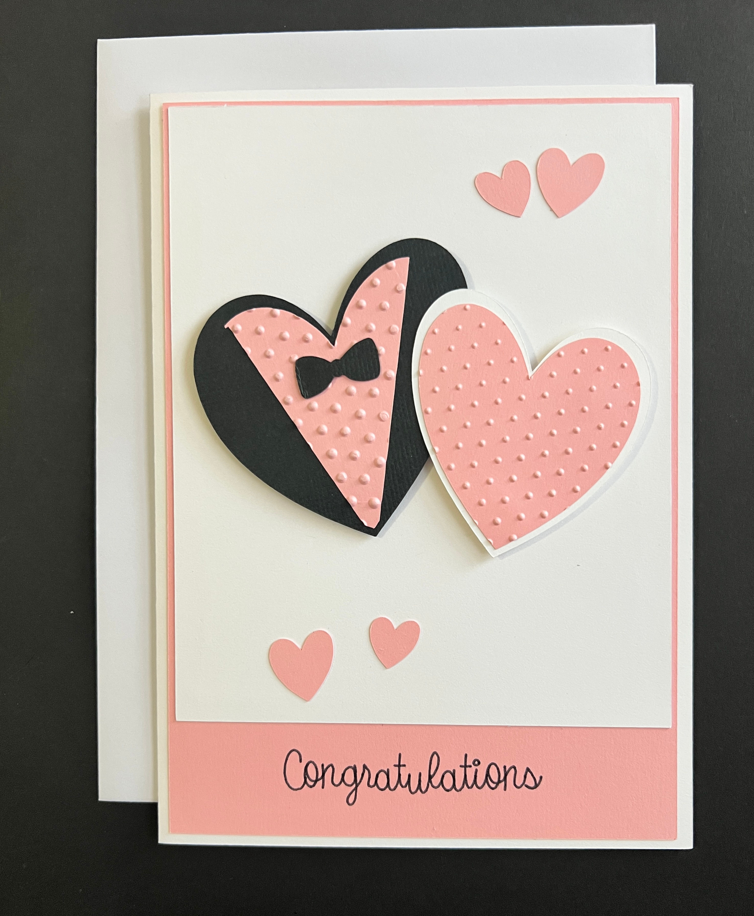 Congratulations Hearts Card