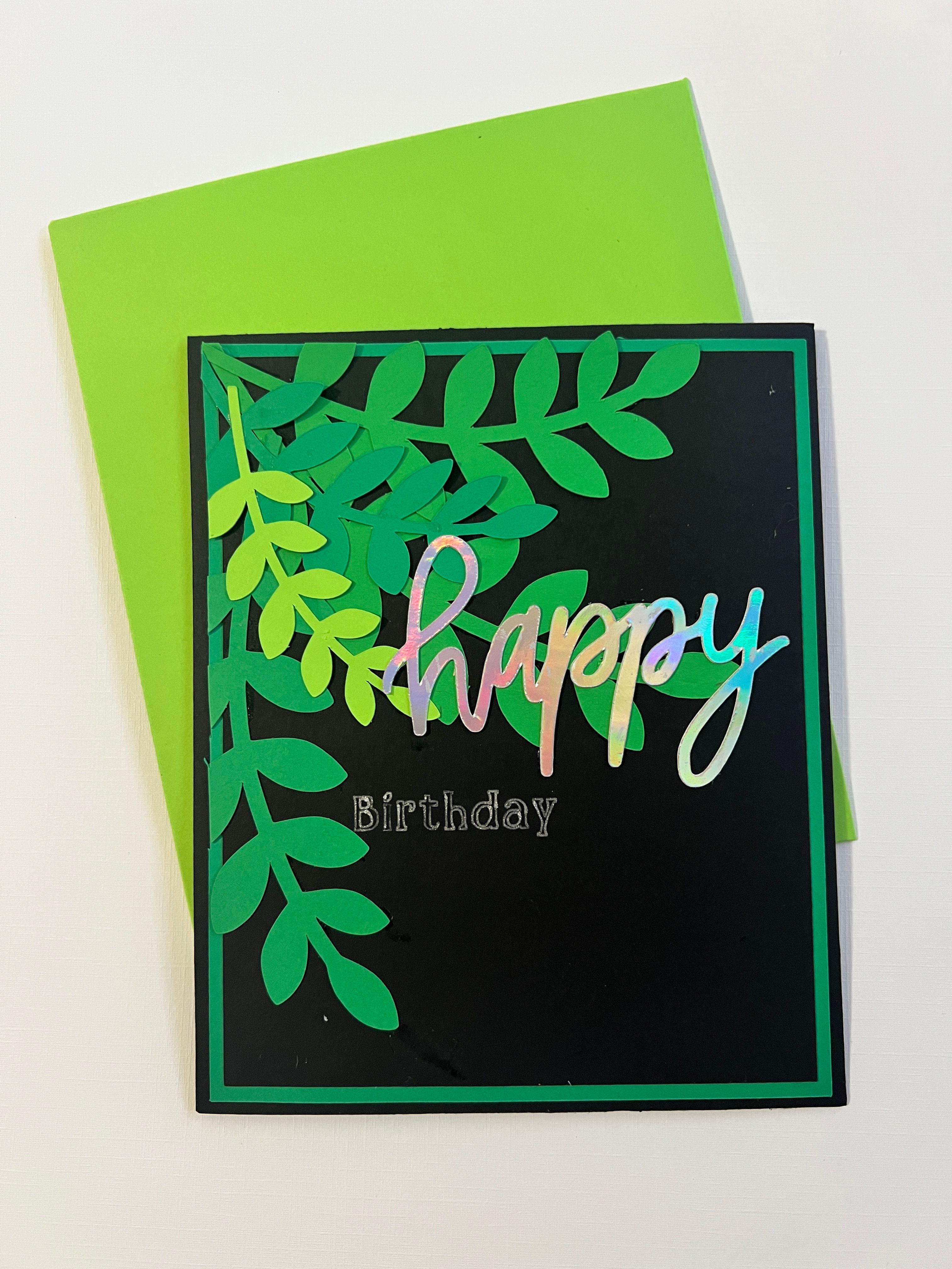 Happy Birthday Plant Foliage Card